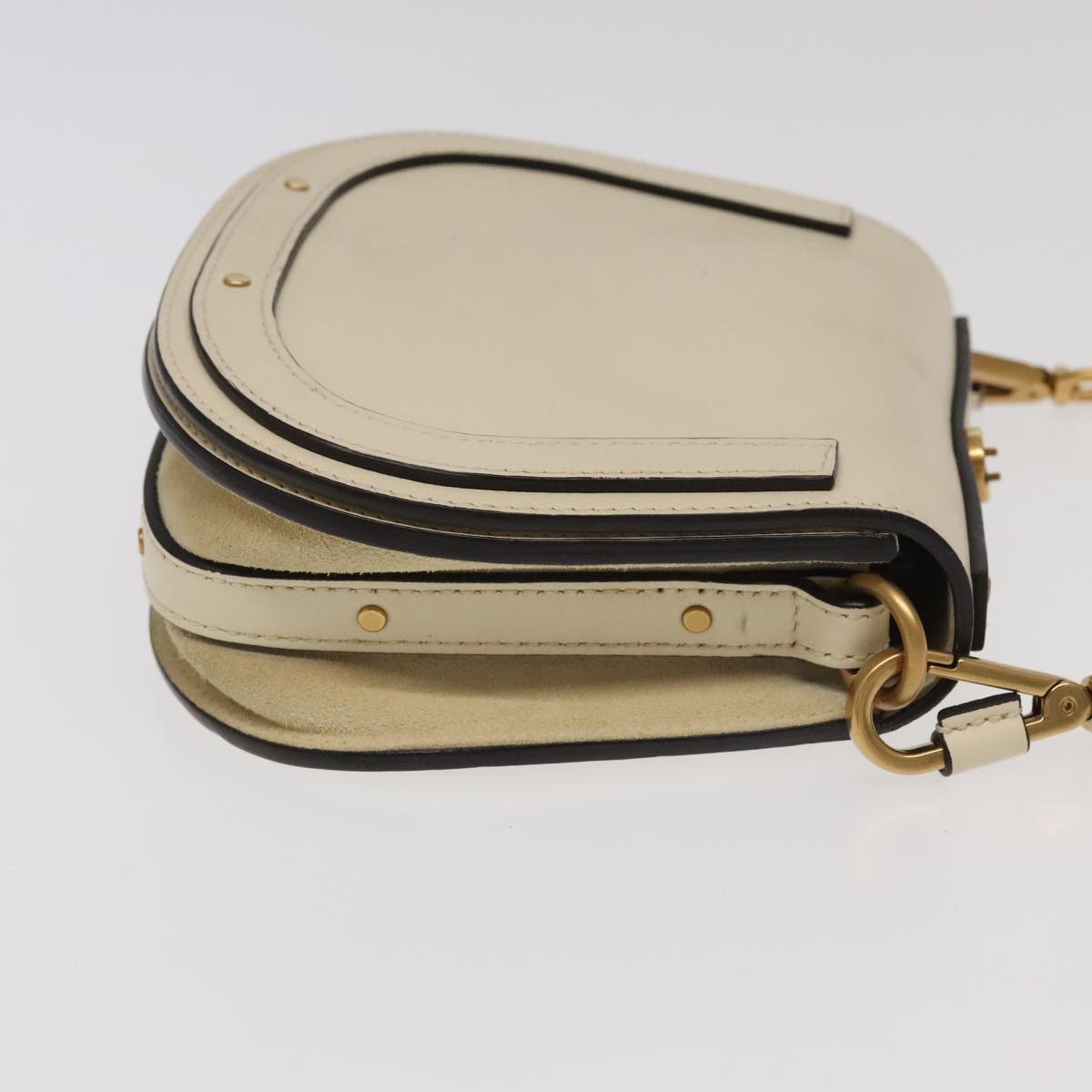 Chloe Nile Small Bracelet Shoulder Bag Leather Cream 106071