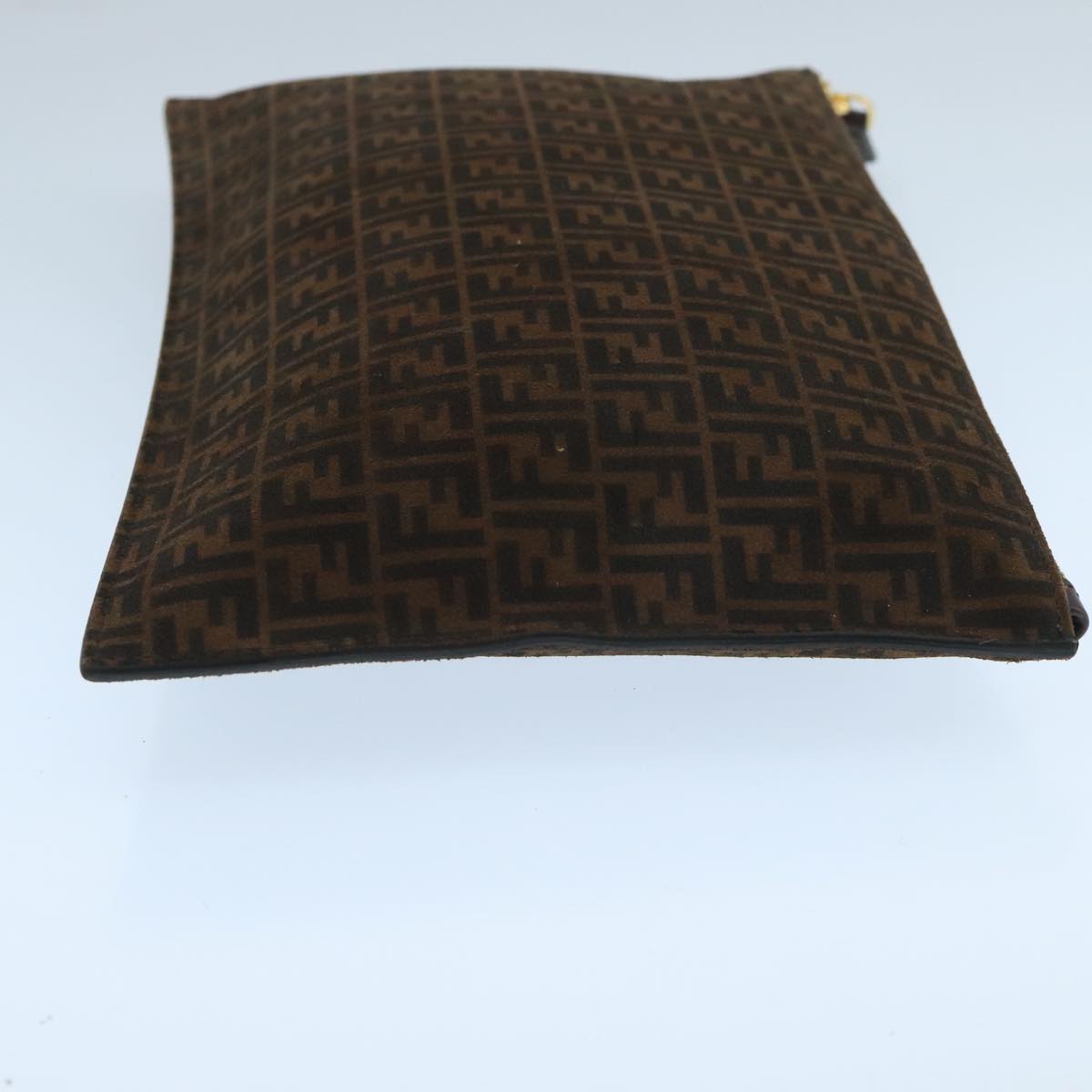FENDI Zucchino Canvas Clutch Bag Brown106217