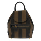 FENDI Pecan Canvas Backpack Beige Black Gold106338