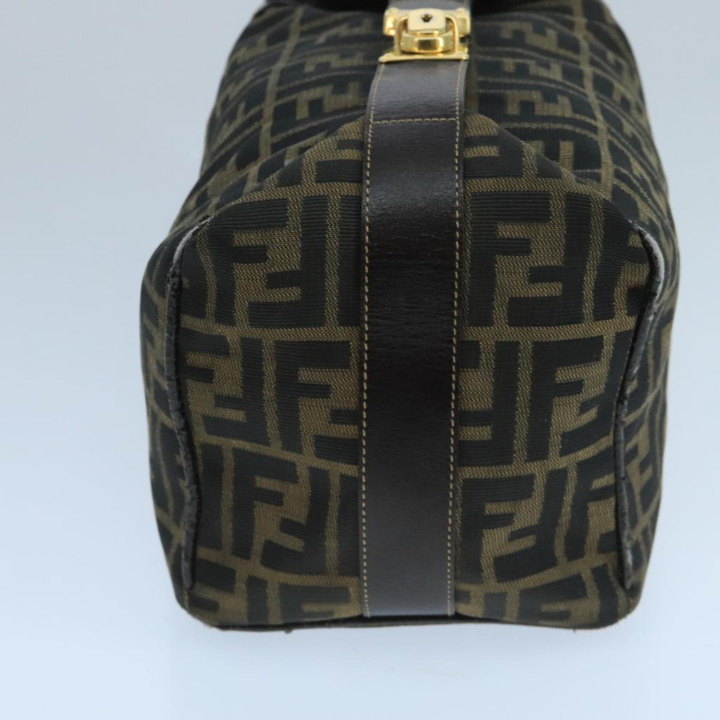 FENDI Zucca Canvas Vanity Pouch Brown Black106349