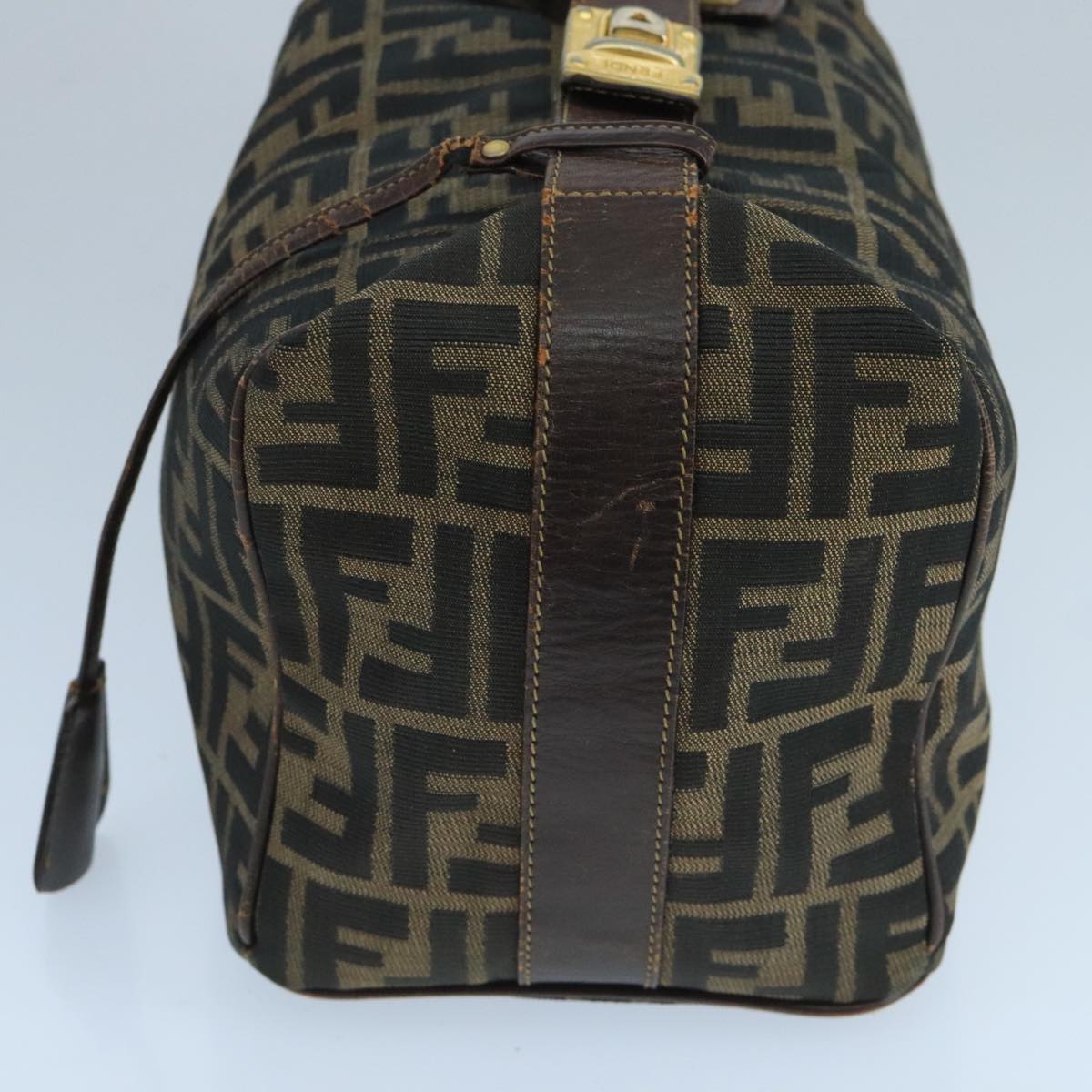 FENDI Zucca Canvas Vanity Pouch Brown Black106382