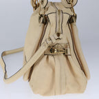 Chloe Shoulder Bag Leather Beige Gold 106505