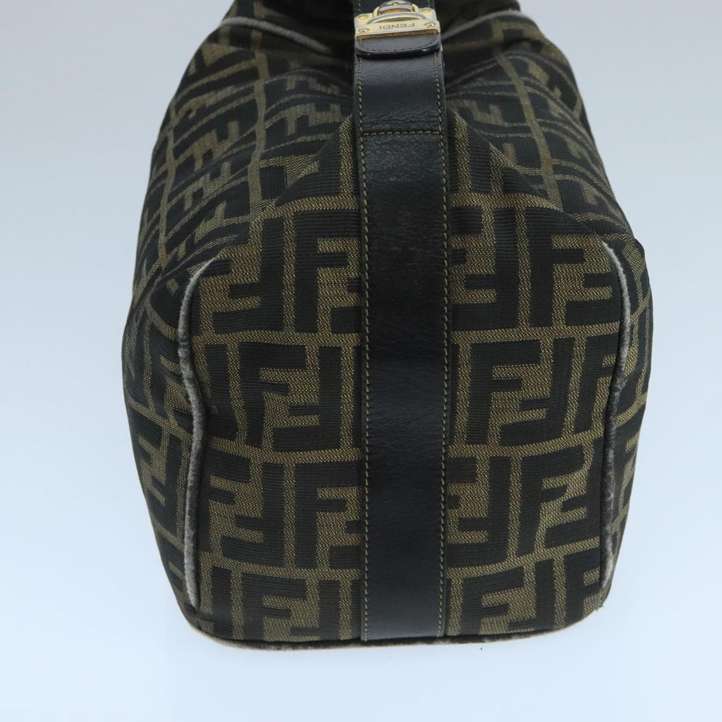 FENDI Zucca Canvas Vanity Pouch Brown Black106597