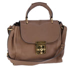 Chloe Elsie Shoulder Bag Leather Beige 106618