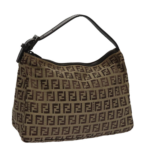 FENDI Zucchino Canvas Hand Bag Beige106688