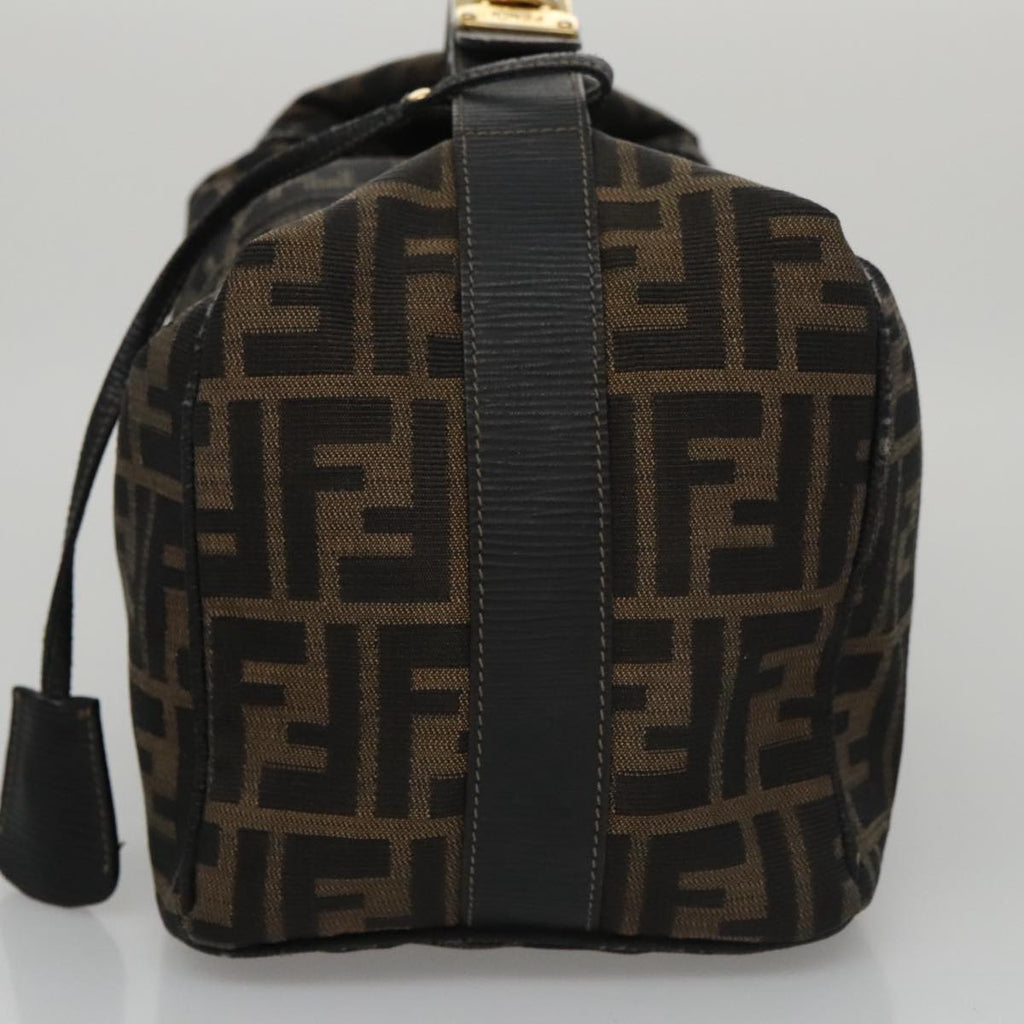 FENDI Zucca Canvas Vanity Pouch Brown Black Gold106699