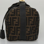 FENDI Zucca Canvas Vanity Pouch Brown Black Gold106699