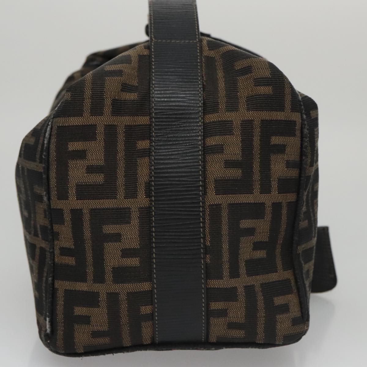 FENDI Zucca Canvas Vanity Pouch Brown Black Gold106699