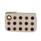 FENDI Triplet Clutch Bag Leather Brown Purple gold106719