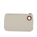 FENDI Triplet Clutch Bag Leather Brown Purple gold106719