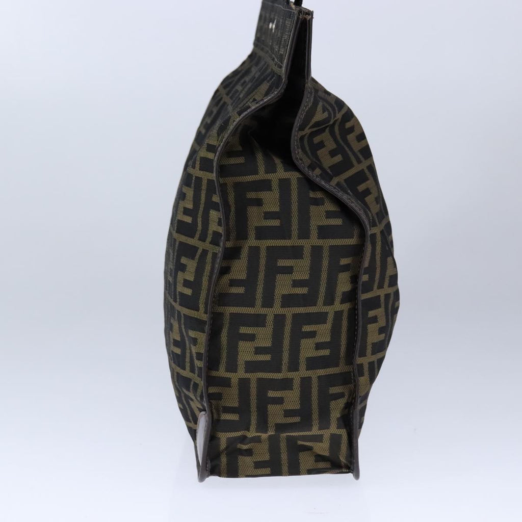FENDI Zucca Canvas Tote Bag Brown Black Silver106828