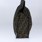FENDI Zucca Canvas Tote Bag Brown Black Silver106828