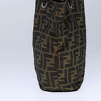 FENDI Zucca Canvas Tote Bag Brown Black Silver106829