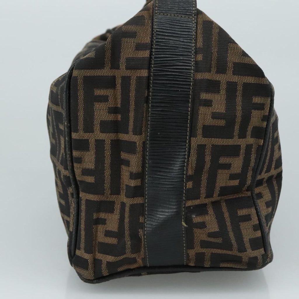 FENDI Zucca Canvas Vanity Pouch Brown Black107277