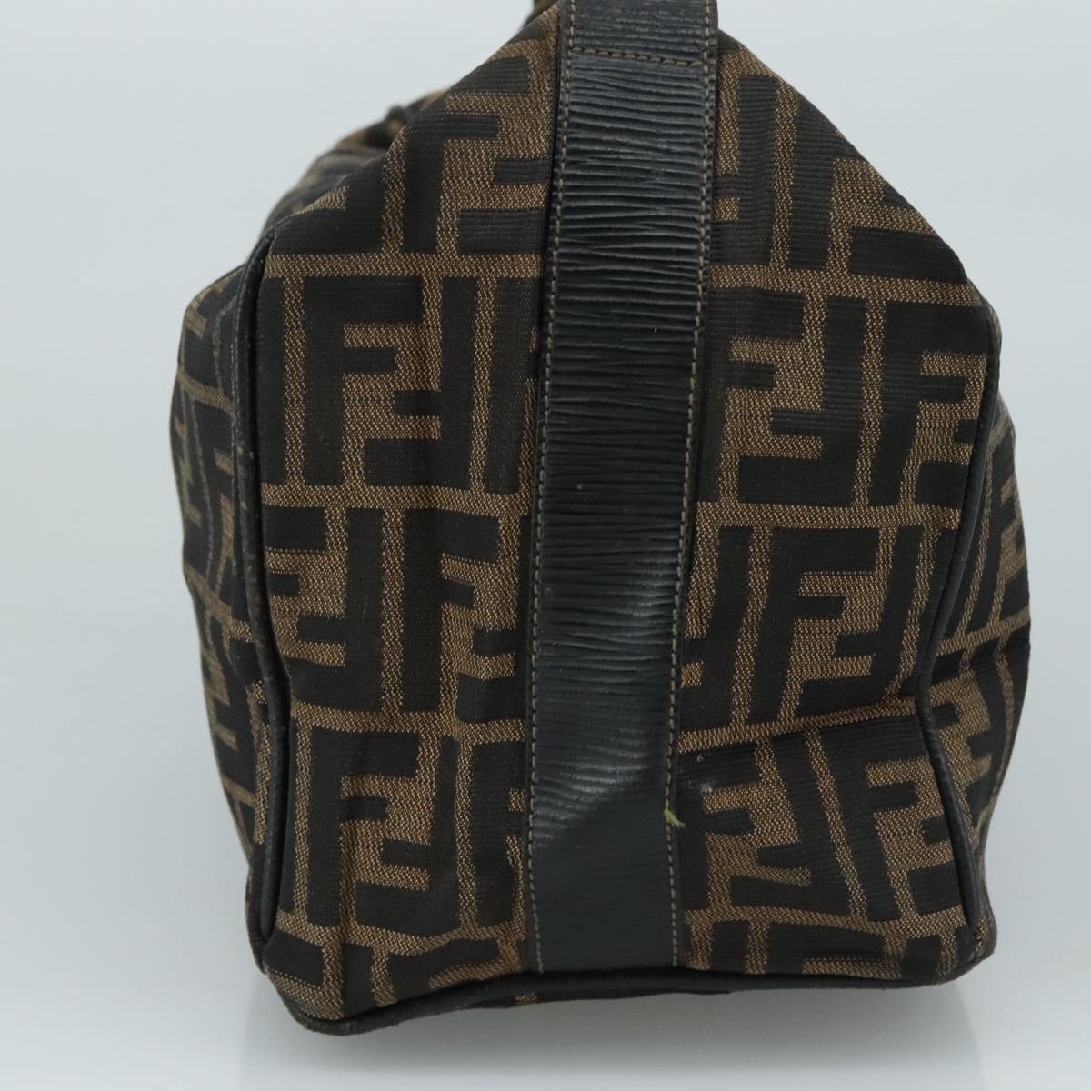 FENDI Zucca Canvas Vanity Pouch Brown Black107277