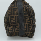 FENDI Zucca Canvas Vanity Pouch Brown Black107277