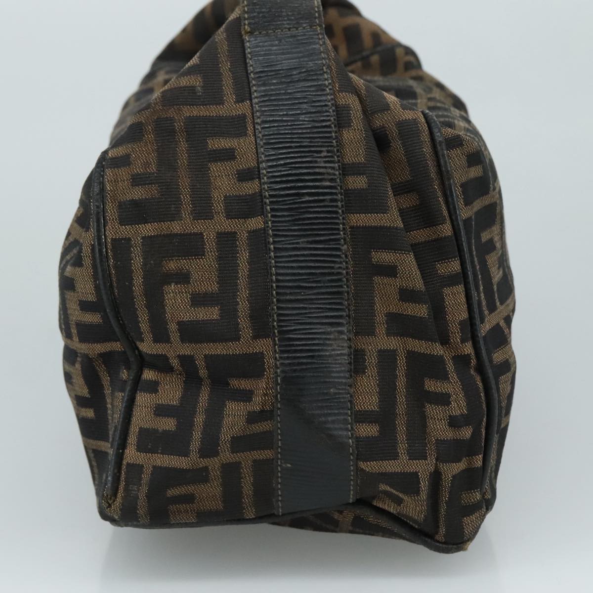 FENDI Zucca Canvas Vanity Pouch Brown Black107277