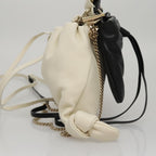 Chloe Arlin Hand Bag Leather 2way White Black 107511