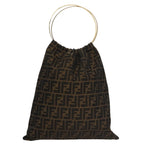 FENDI Zucca Canvas Hand Bag Brown107608
