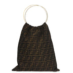 FENDI Zucca Canvas Hand Bag Brown107608