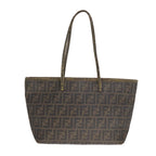FENDI Zucca Canvas Tote Bag PVC Leather Brown107609