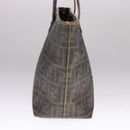 FENDI Zucca Canvas Tote Bag PVC Leather Brown107609