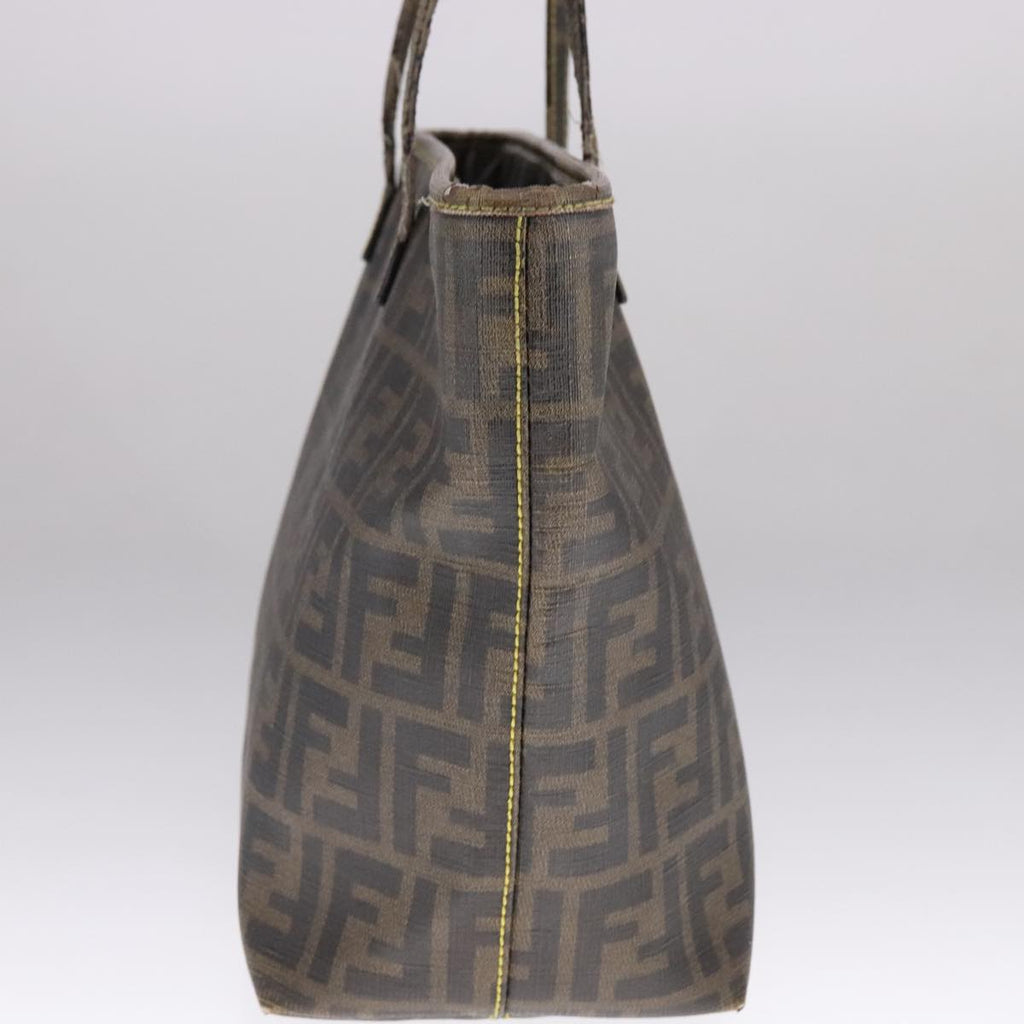 FENDI Zucca Canvas Tote Bag PVC Leather Brown107609