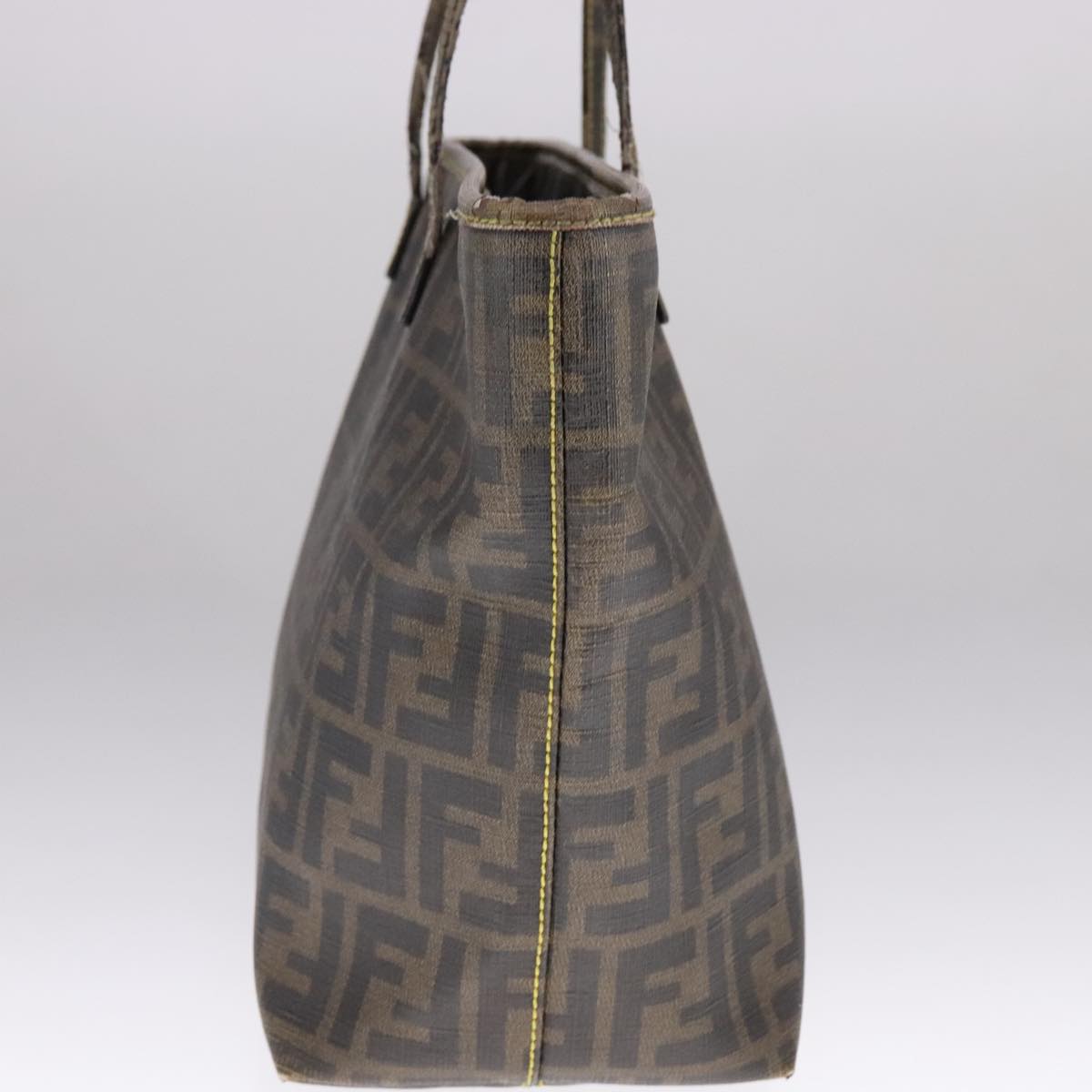 FENDI Zucca Canvas Tote Bag PVC Leather Brown107609