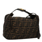 FENDI Zucca Canvas Hand Bag Brown107610