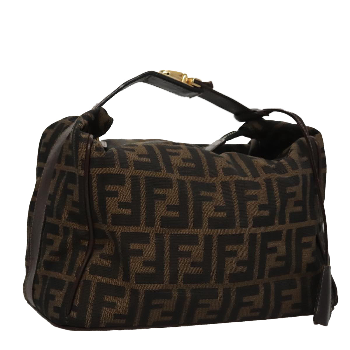 FENDI Zucca Canvas Hand Bag Brown107610
