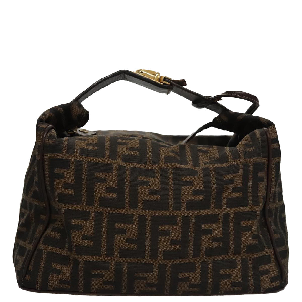 FENDI Zucca Canvas Hand Bag Brown107610