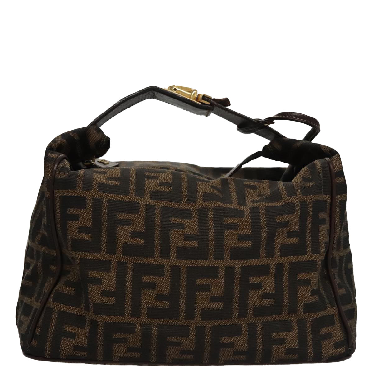 FENDI Zucca Canvas Hand Bag Brown107610