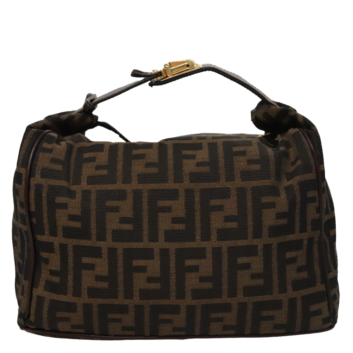 FENDI Zucca Canvas Hand Bag Brown107610