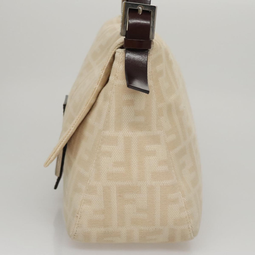 FENDI Zucca Canvas Mamma Baguette Shoulder Bag Beige107611