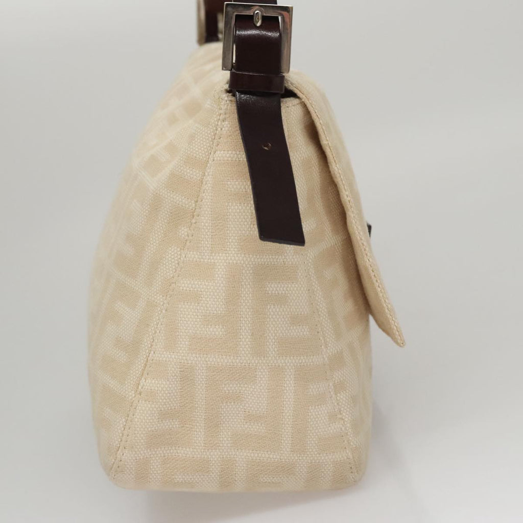 FENDI Zucca Canvas Mamma Baguette Shoulder Bag Beige107611