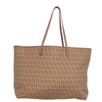 FENDI Zucchino Canvas Tote Bag Pink Beige107612