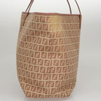 FENDI Zucchino Canvas Tote Bag Pink Beige107612