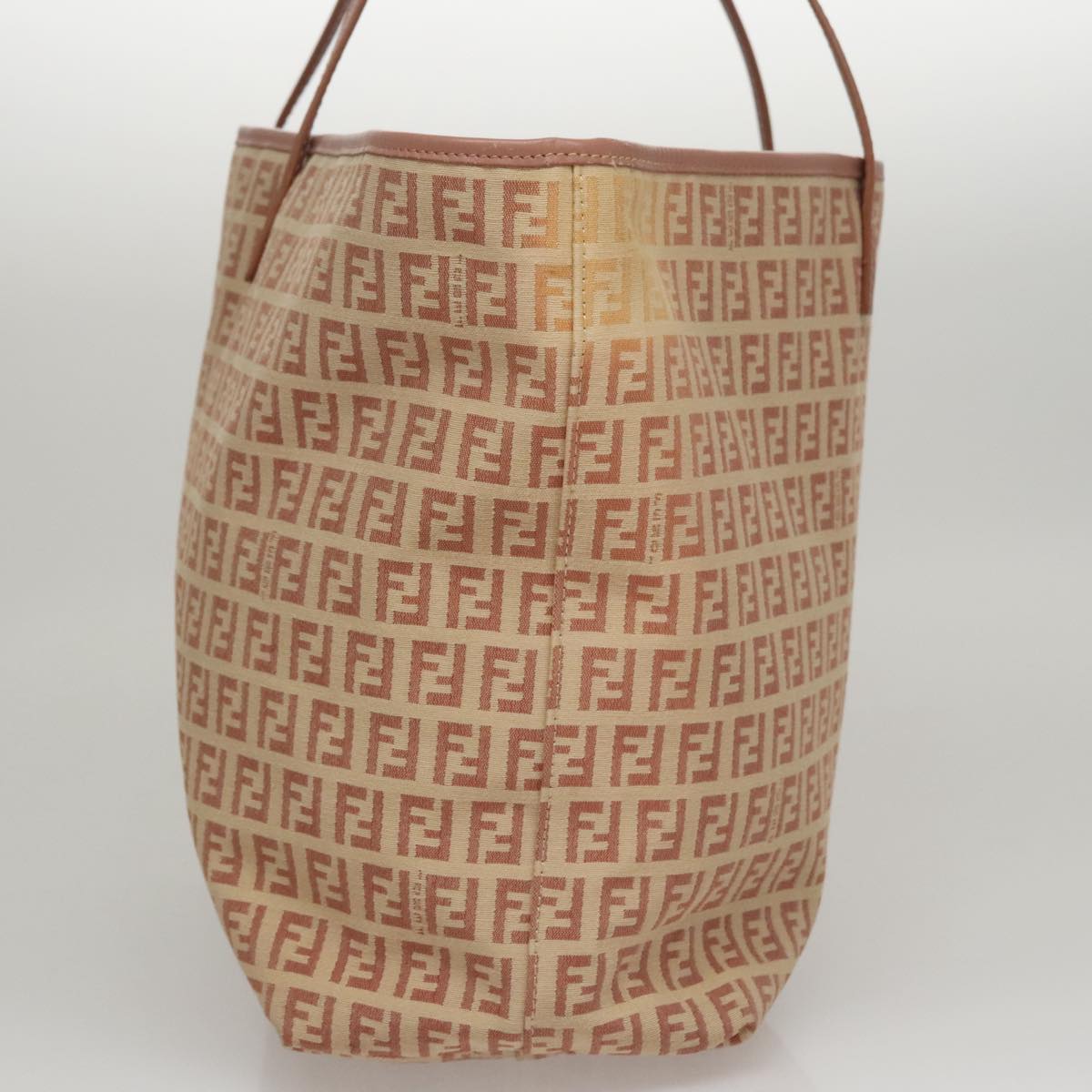 FENDI Zucchino Canvas Tote Bag Pink Beige107612