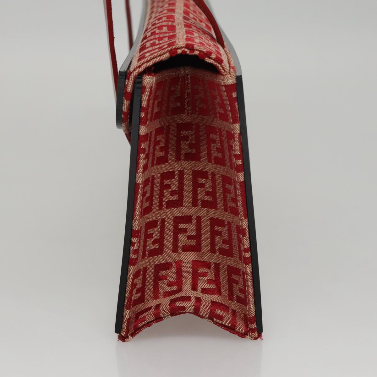 FENDI Zucchino Canvas Hand Bag Red108149