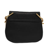 Chloe Chain Shoulder Bag Leather Black Gold 108376
