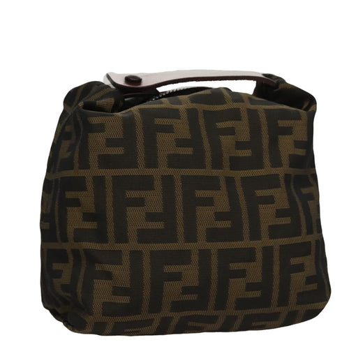 FENDI Zucca Canvas Hand Bag Brown Black108546