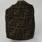FENDI Zucca Canvas Hand Bag Brown Black108546