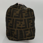 FENDI Zucca Canvas Hand Bag Brown Black108546