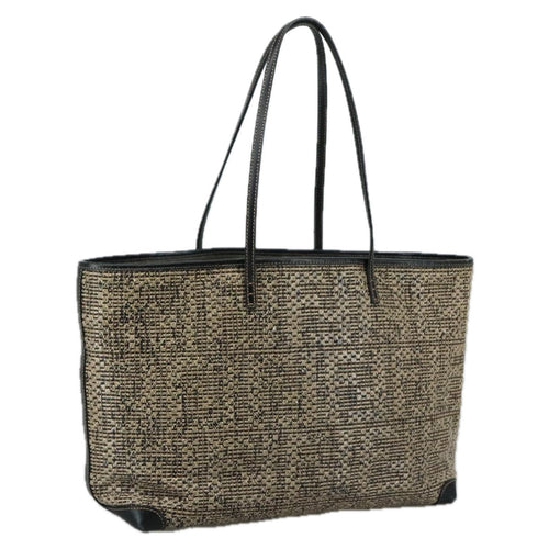 FENDI Zucca Canvas Tote Bag PVC Leather Beige Black108584