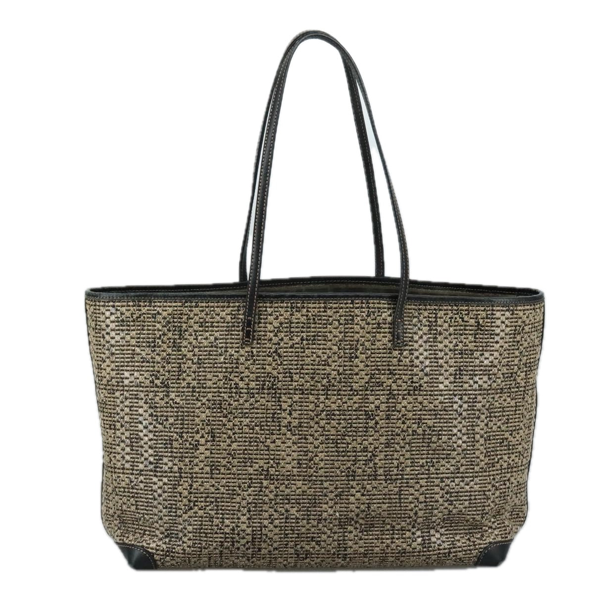 FENDI Zucca Canvas Tote Bag PVC Leather Beige Black108584