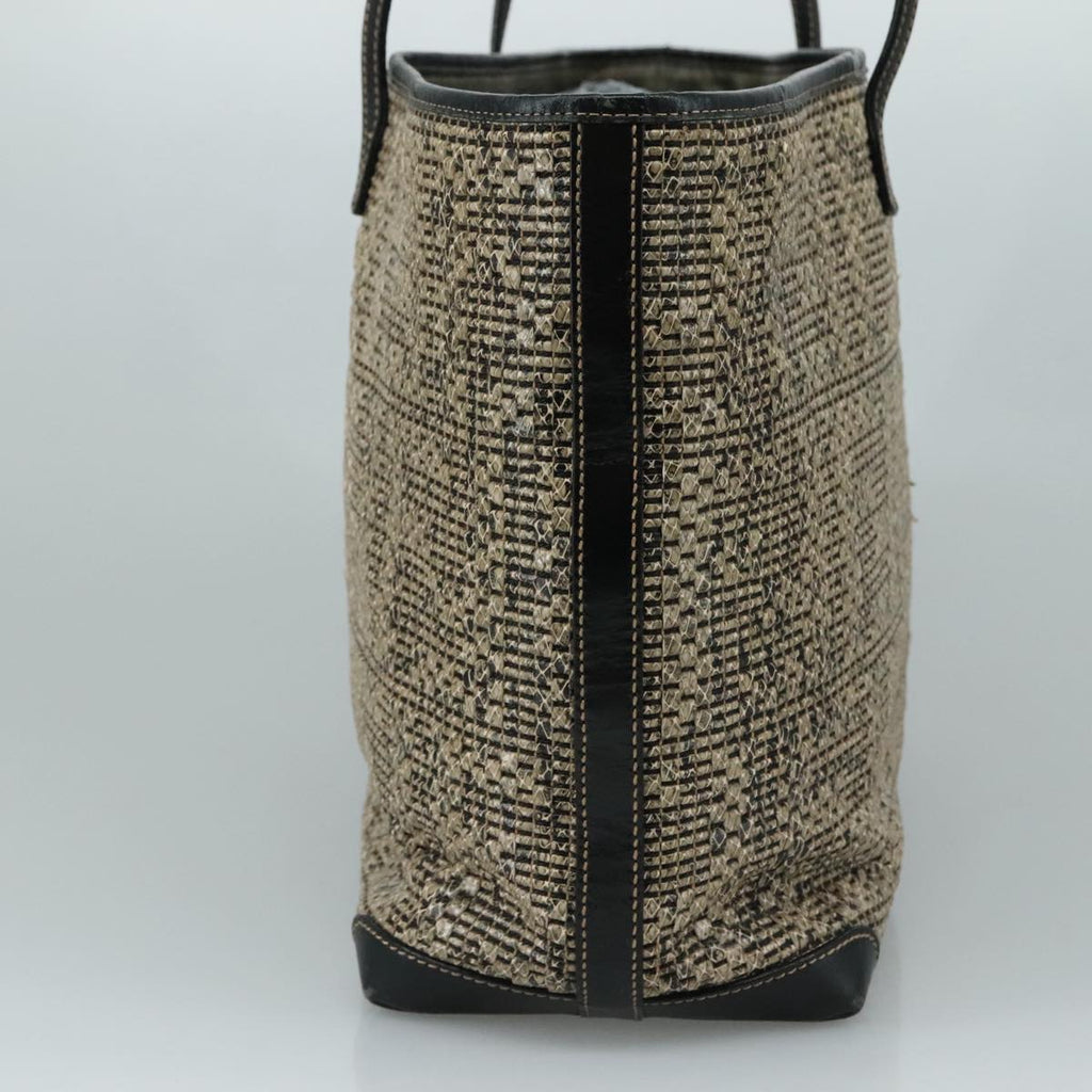 FENDI Zucca Canvas Tote Bag PVC Leather Beige Black108584