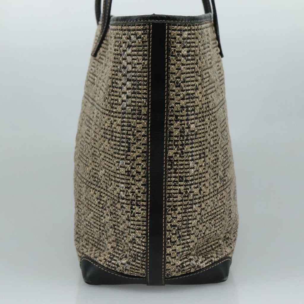 FENDI Zucca Canvas Tote Bag PVC Leather Beige Black108584
