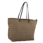 FENDI Zucchino Canvas Tote Bag Brown108741