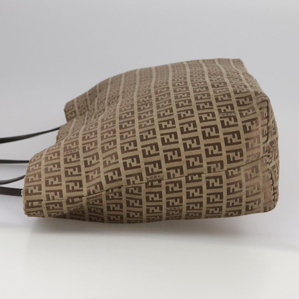 FENDI Zucchino Canvas Tote Bag Brown108741
