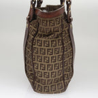 FENDI Zucchino Canvas Tote Bag Brown108744